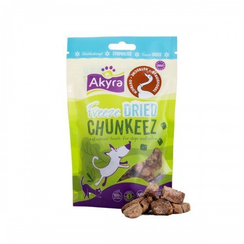 Akyra - Freeze Dried Chunkeez struisvogel